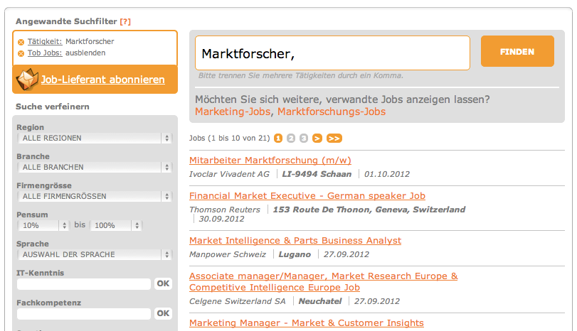 Jobbörsen und Jobsuchmaschinen http://www.careerservices.uzh.