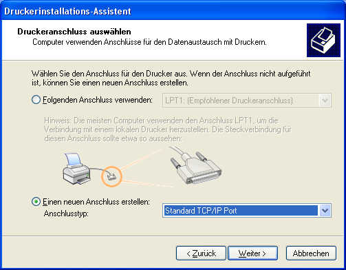 EINFÜHRUNG UND ERSTE SCHRITTE 10 SCHRITT 3 Installieren der PostScript-Druckertreiber für TCIP/IP-Druckfunktionalität Führen Sie auf den Client-Computern unter Windows XP die folgenden Schritte aus: