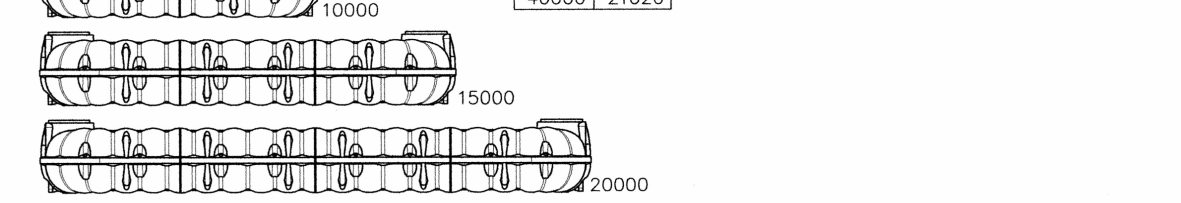 4.4 NEO 6000, 10000, 15000 40000 Standard-Anschlüsse beziehen sich auf DN100 Dom standardmäßig passend zu Filterschacht, Zwischenring 600,
