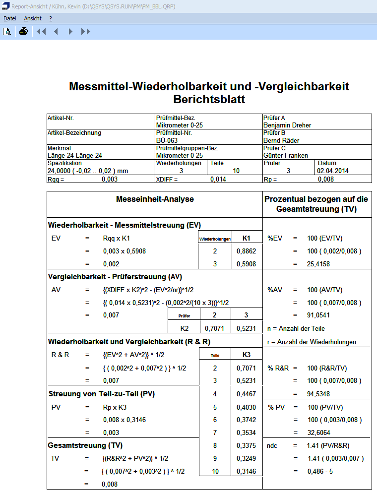 MSA Measurement System Analysis