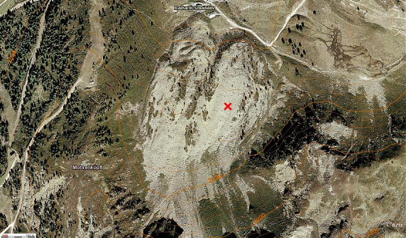 72 Abbildung 7: OA_BL404 und OA_BL405 - Beispiele für zwei fossile Blockgletscher in den Ötztaler Alpen. Die Stirn der beiden Blockgletscher ist bereits stark bewachsen. 2.