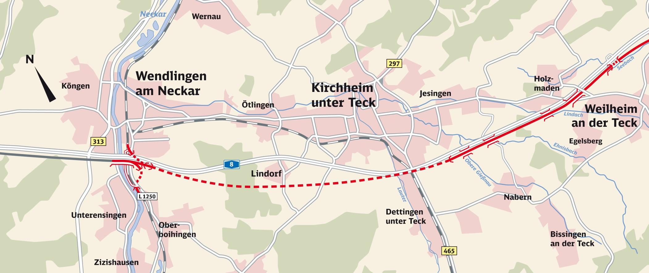 Neckartal Los 3: Streckenabschnitt Kirchheim