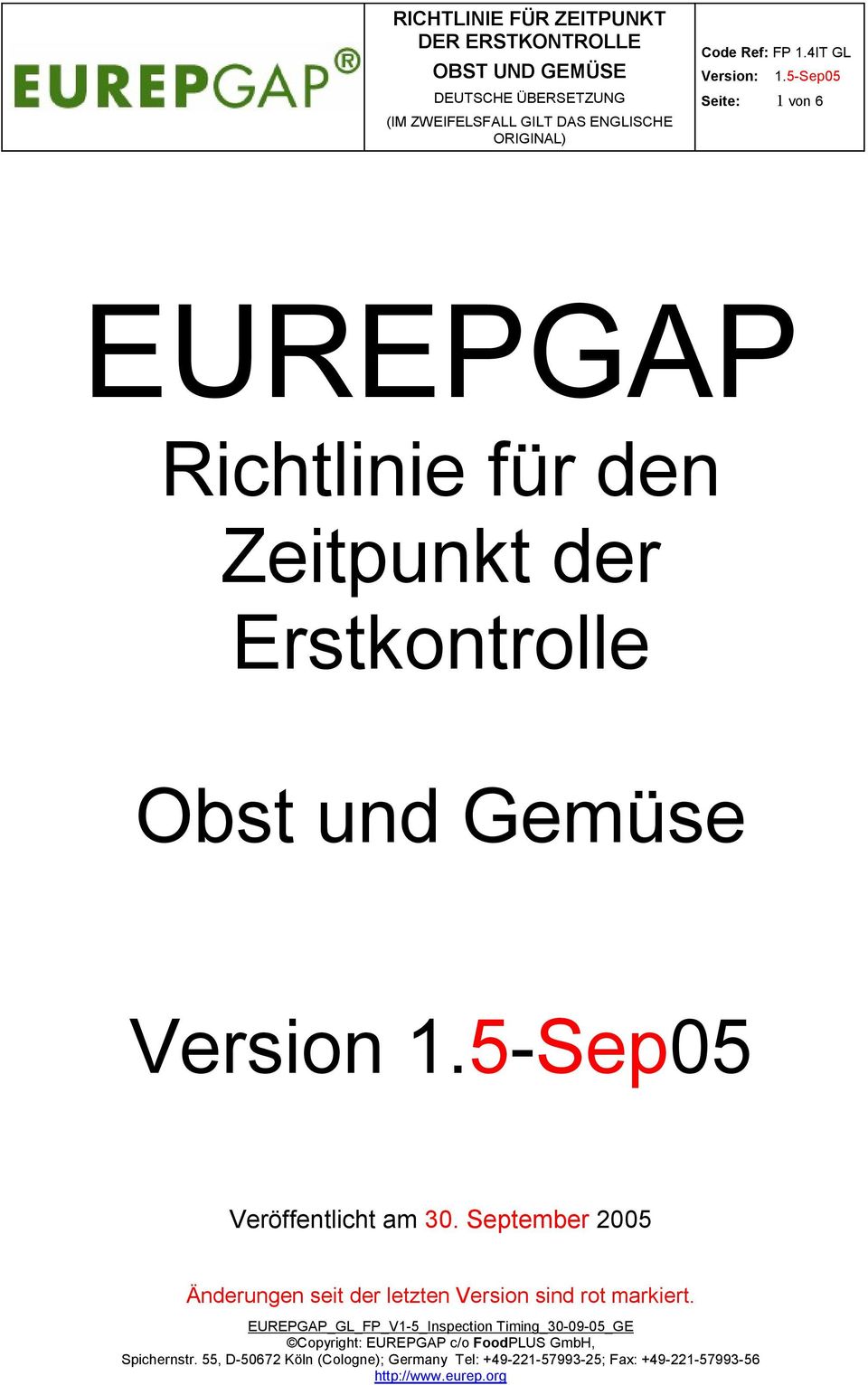 Version 1.5-Sep05 Veröffentlicht am 30.