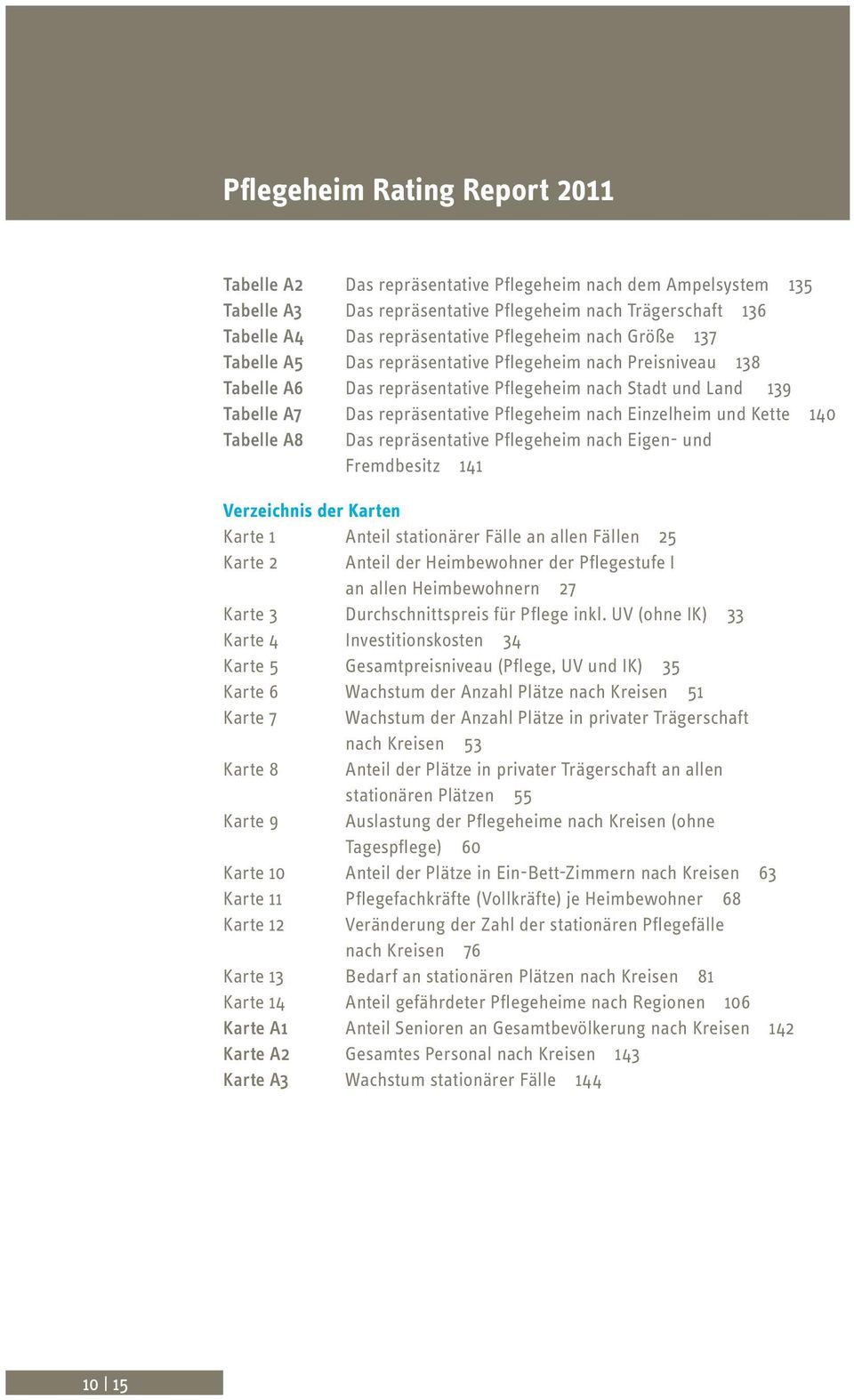 und Kette 140 Tabelle A8 Das repräsentative Pflegeheim nach Eigen- und Fremdbesitz 141 Verzeichnis der Karten Karte 1 Anteil stationärer Fälle an allen Fällen 25 Karte 2 Anteil der Heimbewohner der