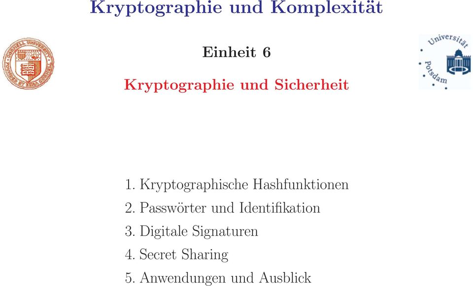 Kryptographische Hashfunktionen 2.