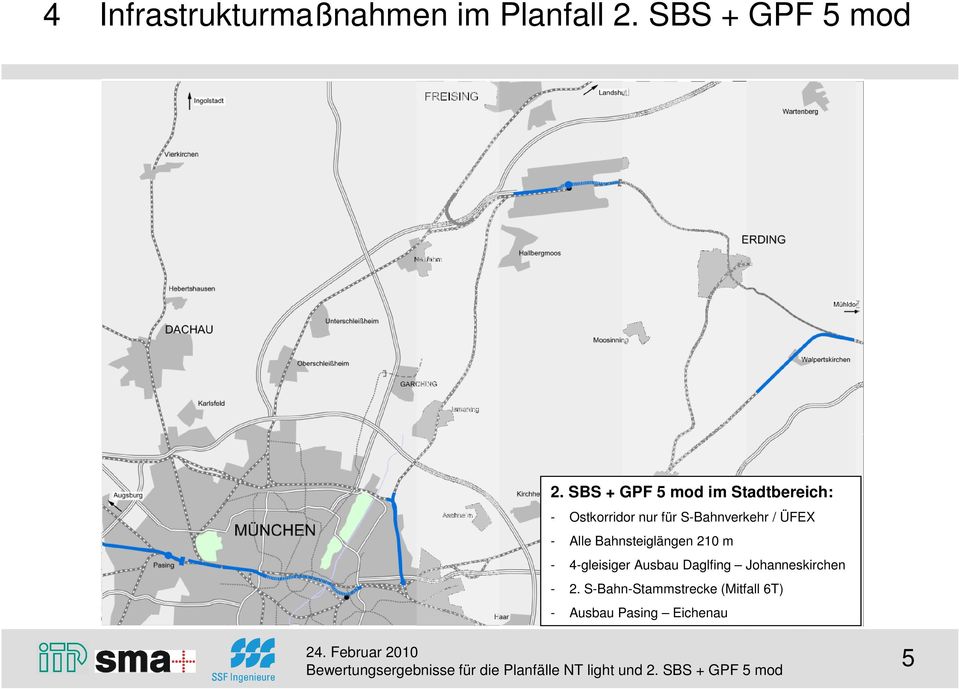 / ÜFEX - Alle Bahnsteiglängen 210 m - 4-gleisiger Ausbau Daglfing