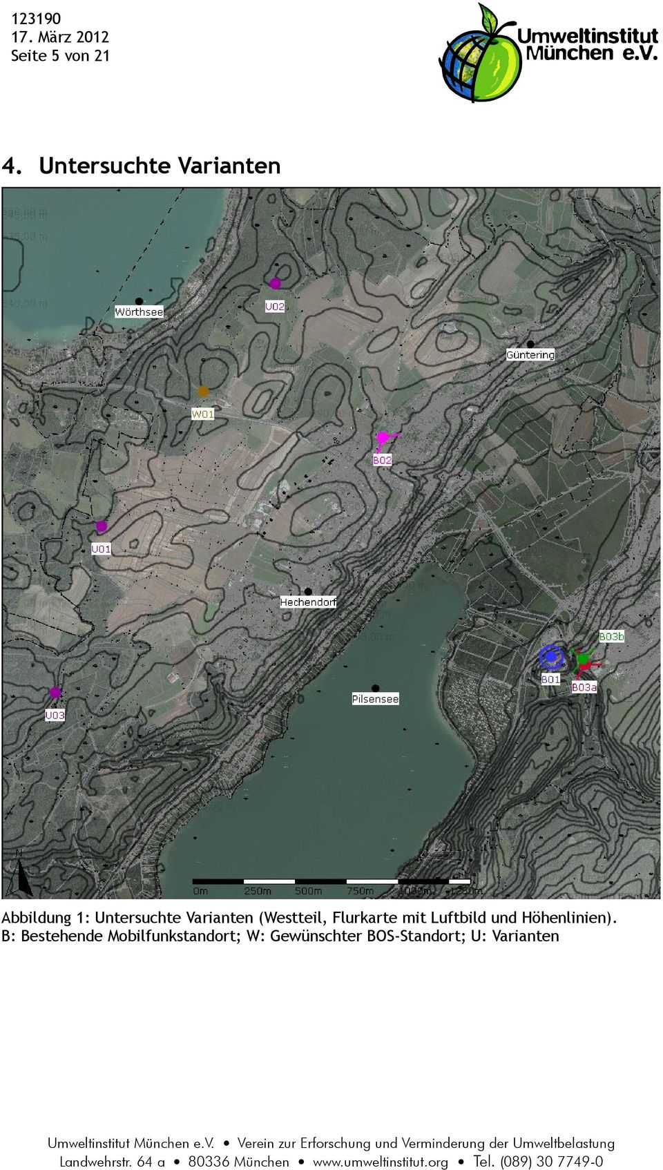 Varianten (Westteil, Flurkarte mit Luftbild und