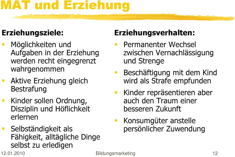 erledigen Erziehungsverhalten: Permanenter Wechsel zwischen Vernachlässigung und Strenge Beschäftigung mit dem Kind wird als Strafe