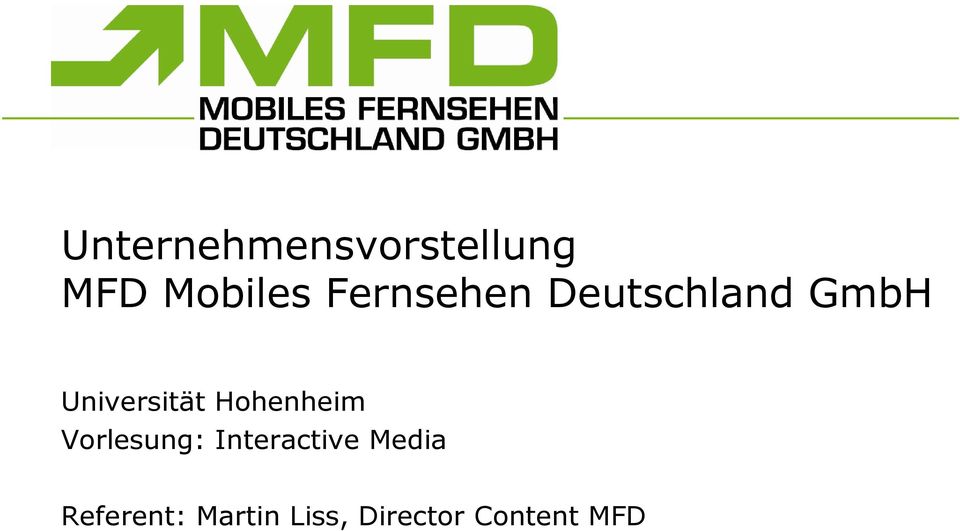 Hohenheim Vorlesung: Interactive Media