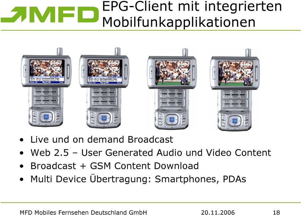 5 User Generated Audio und Video Content Broadcast + GSM