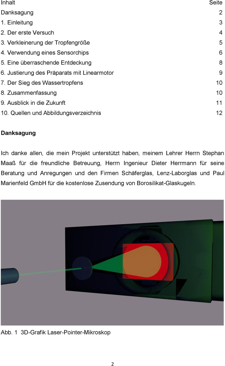 Quellen und Abbildungsverzeichnis 12 Danksagung Ich danke allen, die mein Projekt unterstützt haben, meinem Lehrer Herrn Stephan Maaß für die freundliche Betreuung, Herrn