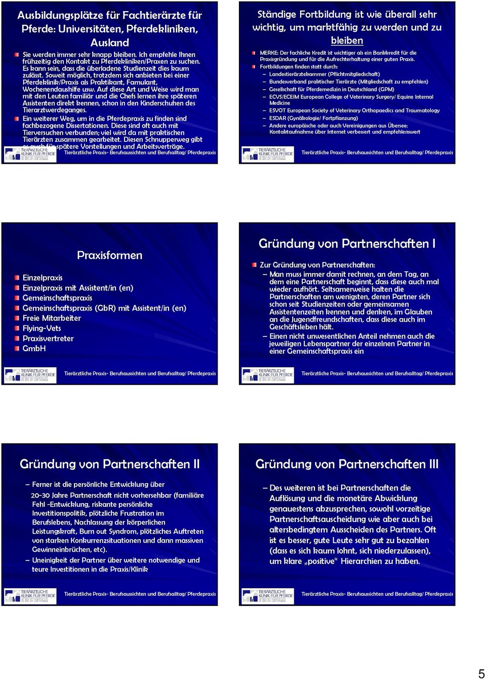 Soweit möglich, trotzdem sich anbieten bei einer Pferdeklinik/Praxis als Praktikant, Famulant, Wochenendaushilfe usw.