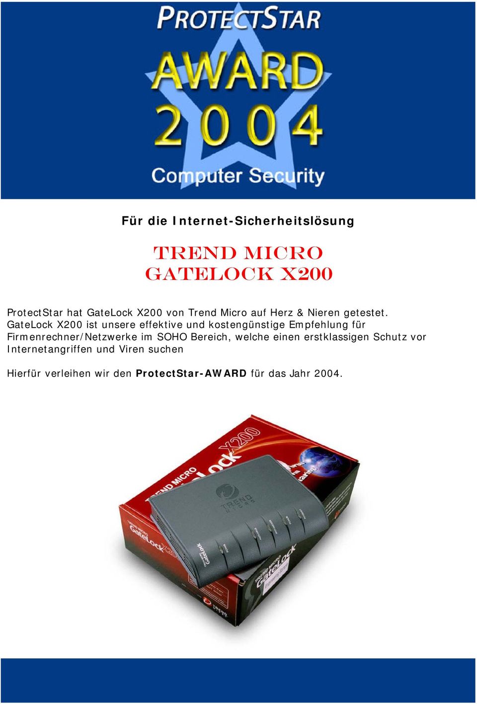 GateLock X200 ist unsere effektive und kostengünstige Empfehlung für Firmenrechner/Netzwerke