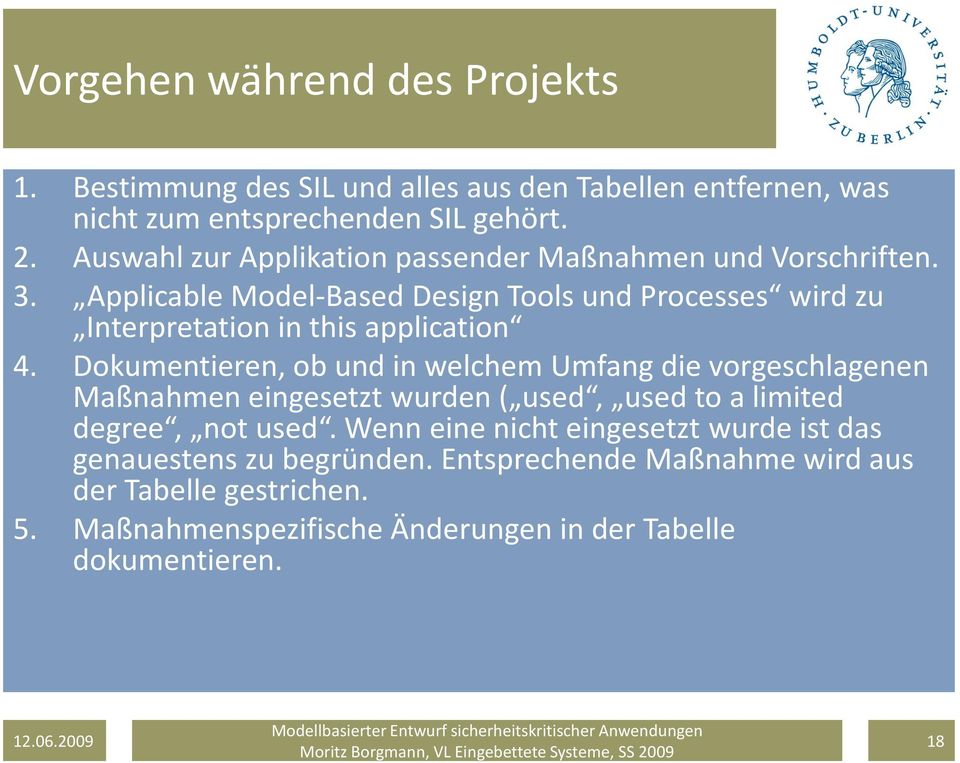 Applicable Model-Based Design Tools und Processes wird zu Interpretation in this application 4.