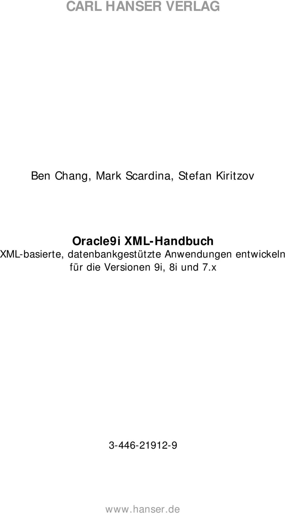XML-basierte, datenbankgestützte Anwendungen