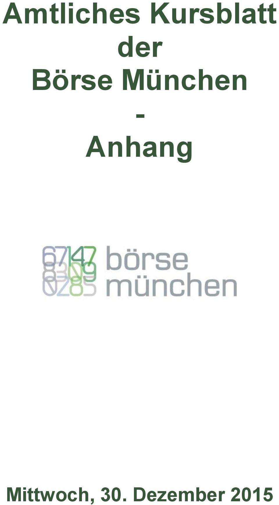 Börse München -