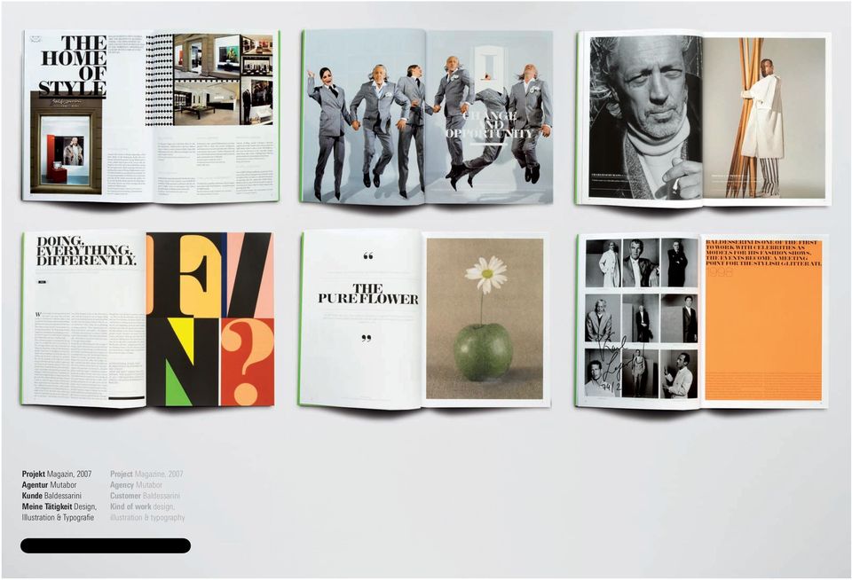 Typografi e Project Magazine, 2007 Agency Mutabor
