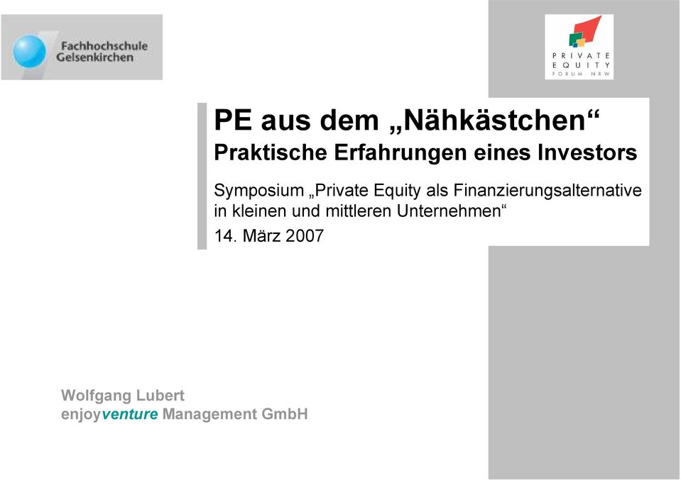 Finanzierungsalternative in kleinen und mittleren