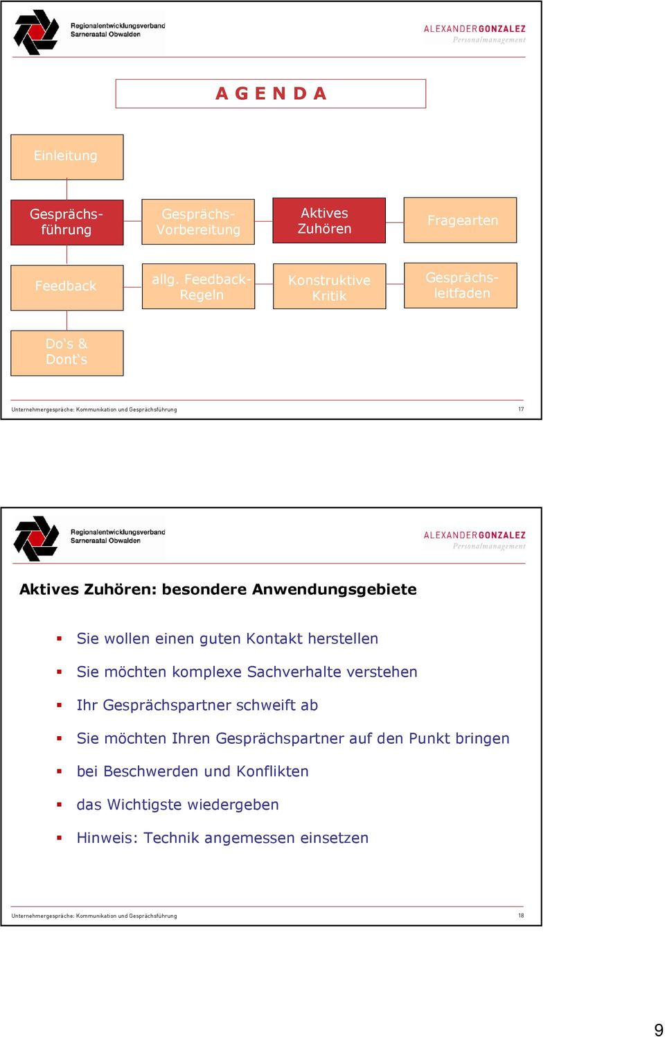 wollen einen guten Kontakt herstellen Sie möchten komplexe Sachverhalte verstehen Ihr Gesprächspartner schweift ab Sie