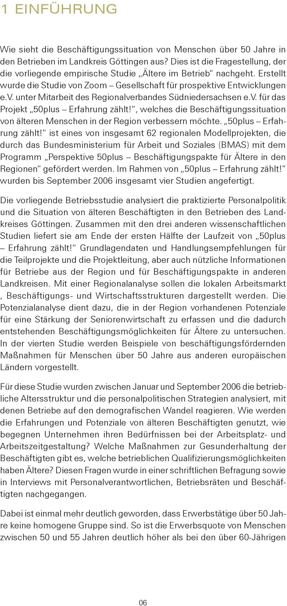 v. für das Projekt 50plus Erfahrung zählt!