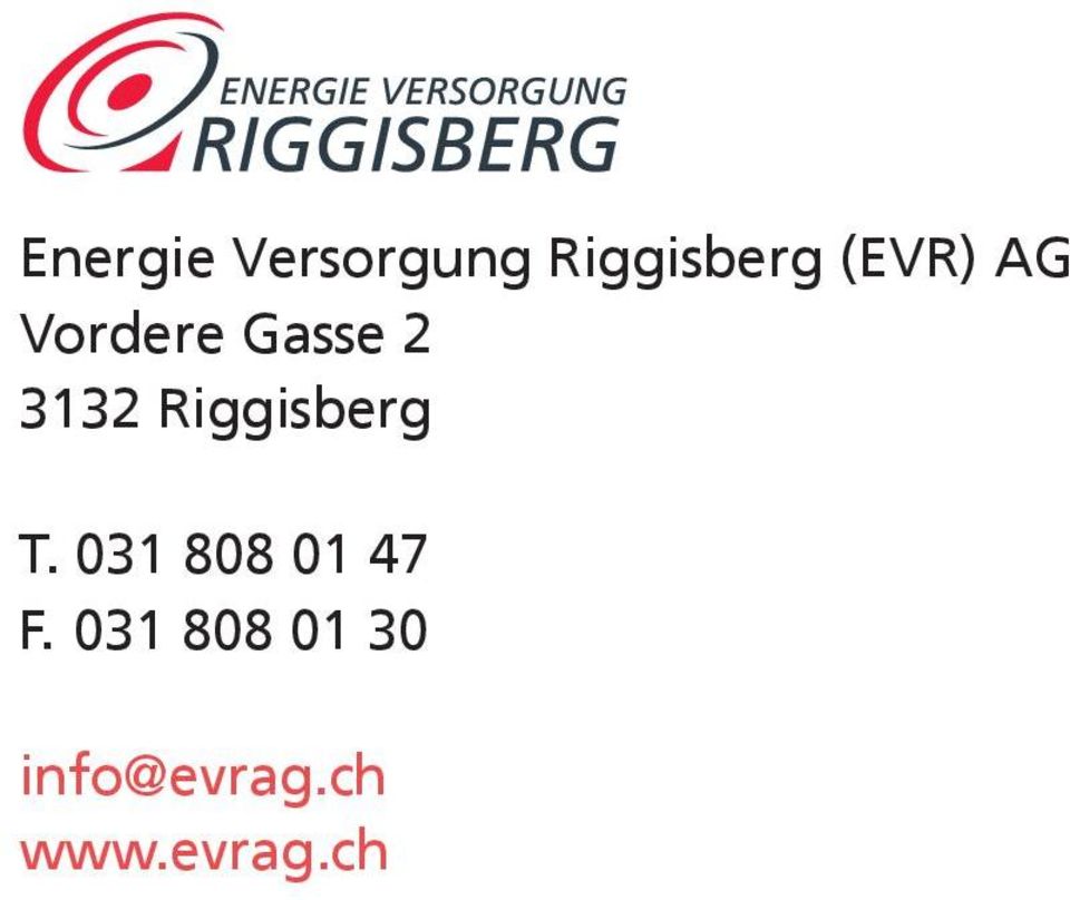 Riggisberg T. 031 808 01 47 F.