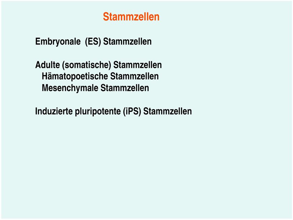 Hämatopoetische Stammzellen Mesenchymale