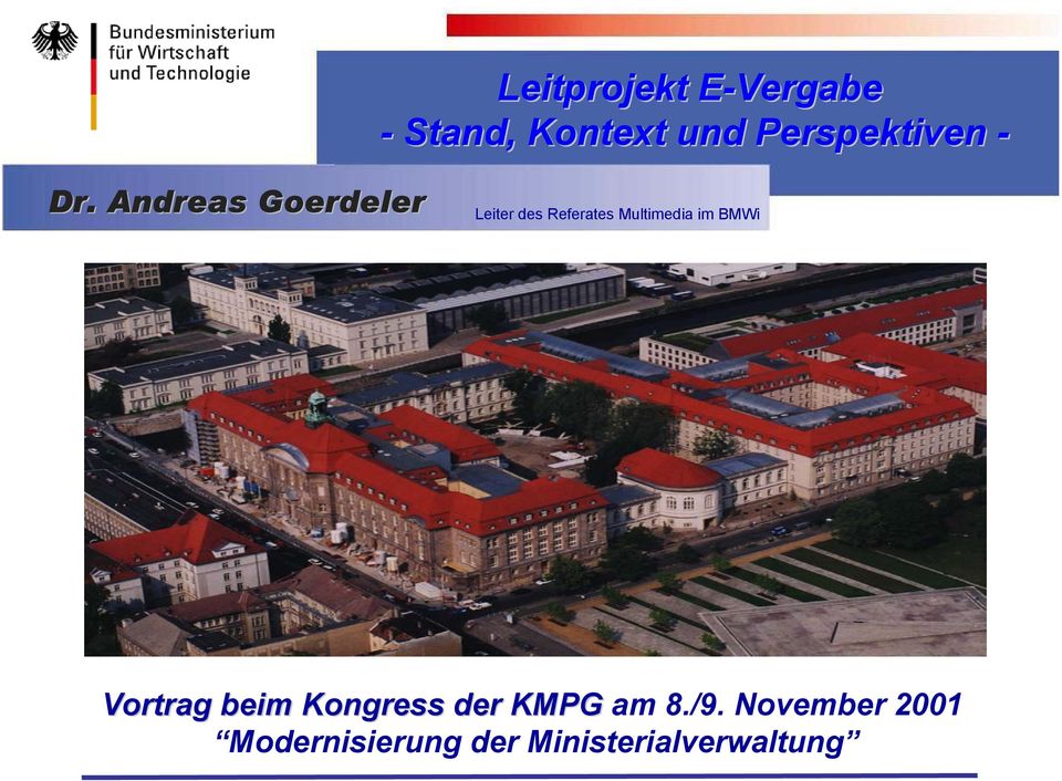 Vortrag beim Kongress der KMPG Vortrag beim Kongress der KMPG