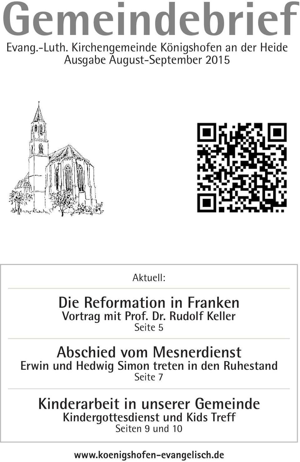 Reformation in Franken Vortrag mit Prof. Dr.