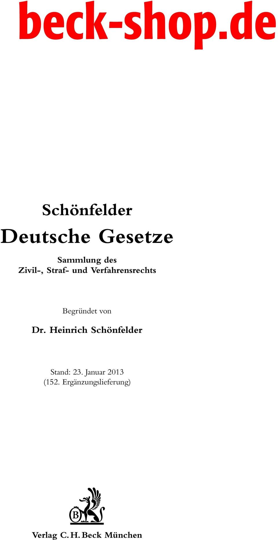 von Dr. Heinrich Schönfelder Stand: 23.