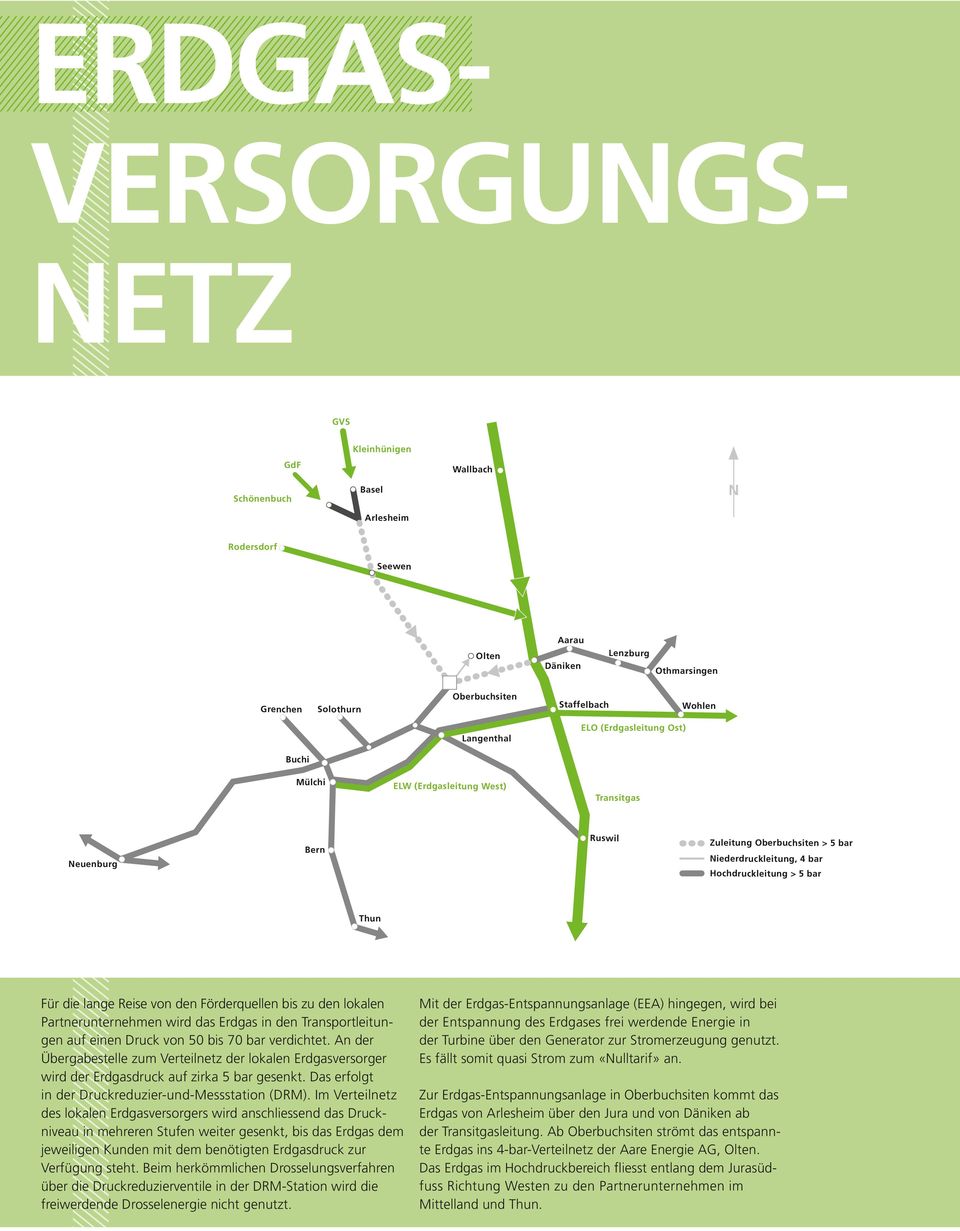 Födequellen bis zu den lokalen Patneuntenehmen wid das Edgas in den Tanspotleitungen auf einen Duck von 50 bis 70 ba vedichtet.