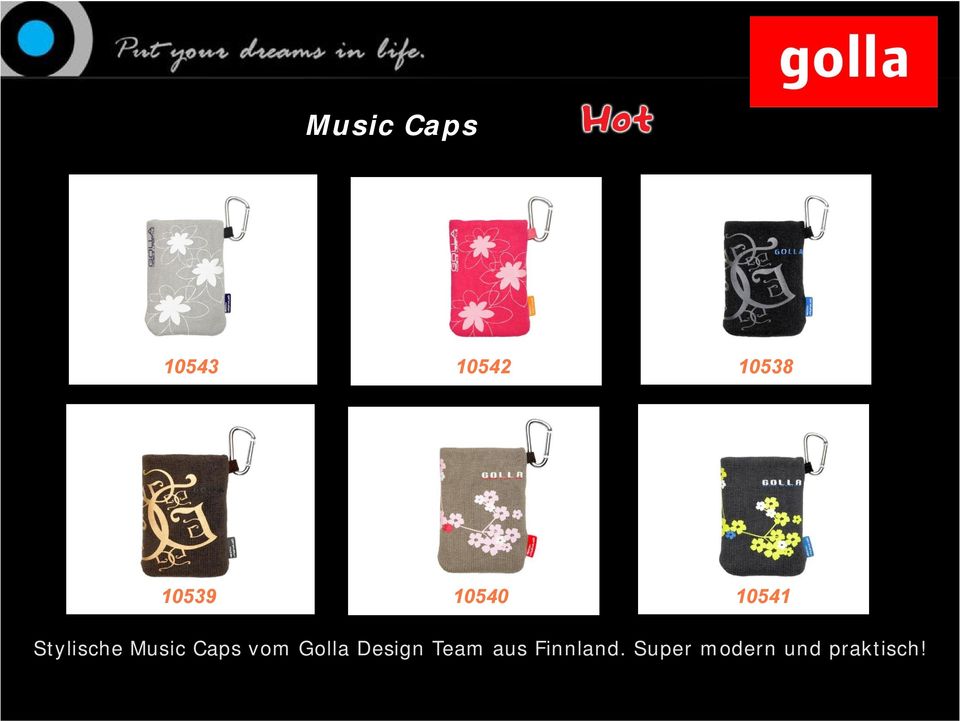 Music Caps vom Golla Design Team