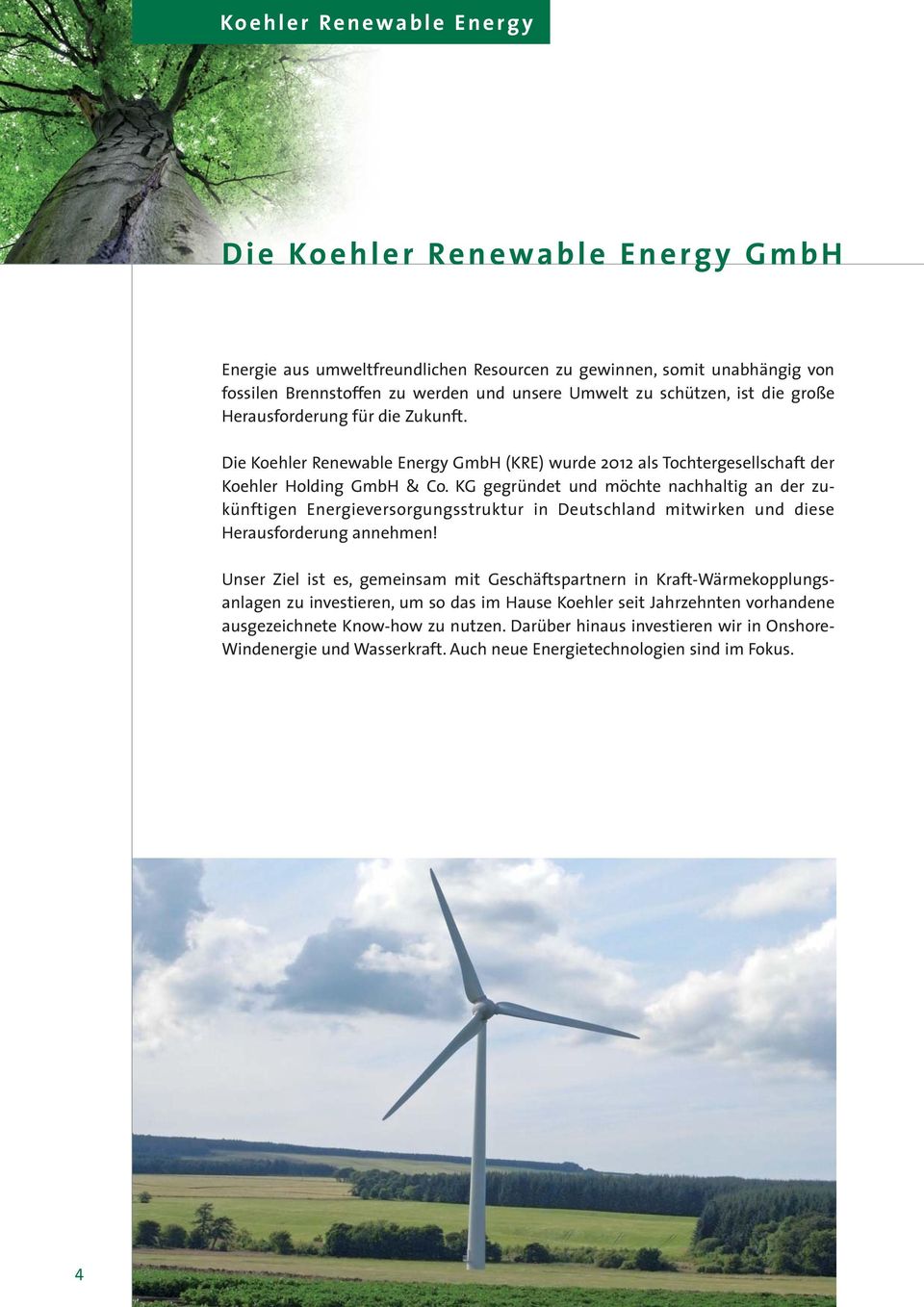 KG gegründet und möchte nachhaltig an der zu - künftigen Energieversorgungsstruktur in Deutschland mitwirken und diese Herausforderung annehmen!