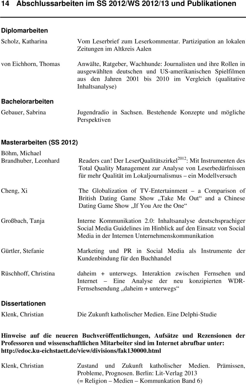 2010 im Vergleich (qualitative Inhaltsanalyse) Jugendradio in Sachsen. Bestehende Konzepte und mögliche Perspektiven Masterarbeiten (SS 2012) Böhm, Michael Brandhuber, Leonhard Readers can!