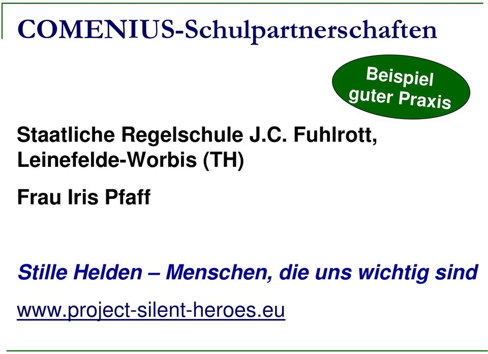 Fuhlrott, Leinefelde-Worbis (TH) Frau Iris Pfaff