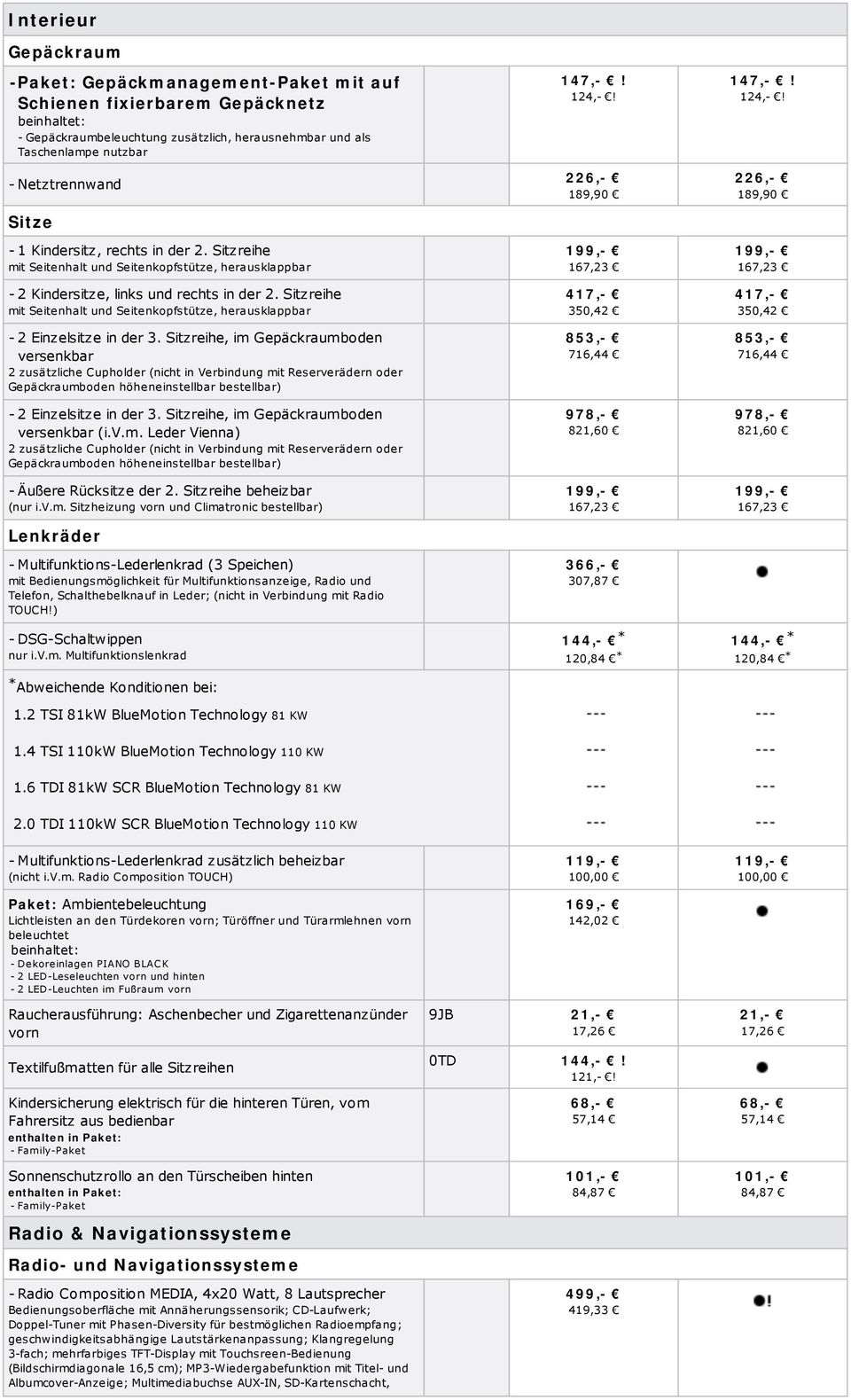 Sitzreihe mit Seitenhalt und Seitenkopfstütze, herausklappbar - 2 Einzelsitze in der 3.