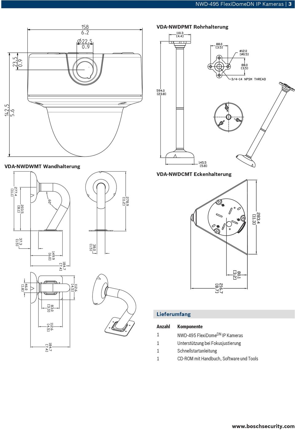 1 NWD-495 FlexiDome DN IP s 1 Unterstützung bei Fokusjustierung 1