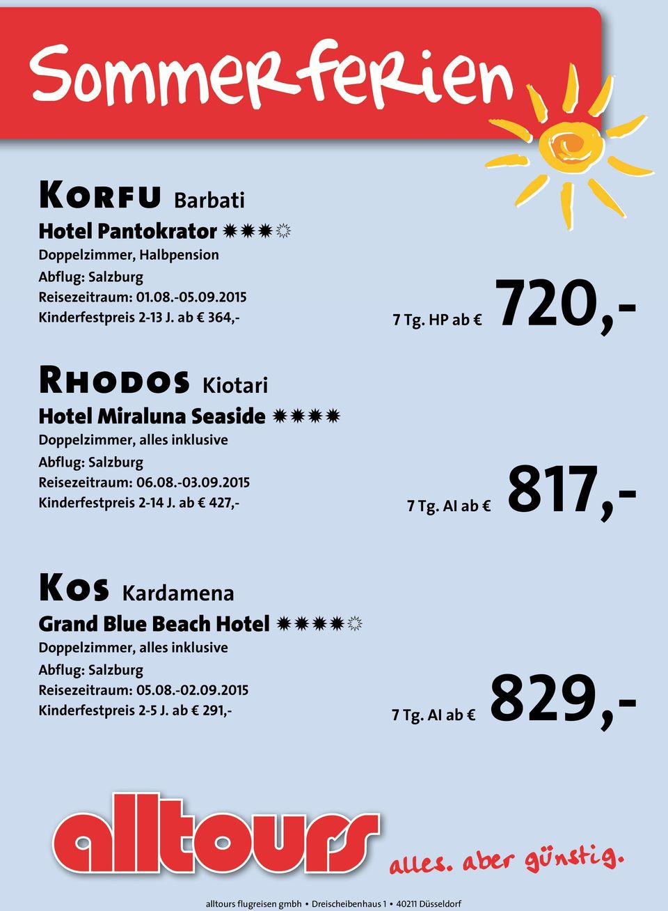 HP ab 720,- Rhodos Kiotari Hotel Miraluna Seaside NNNN Reisezeitraum: 06.08.-03.09.