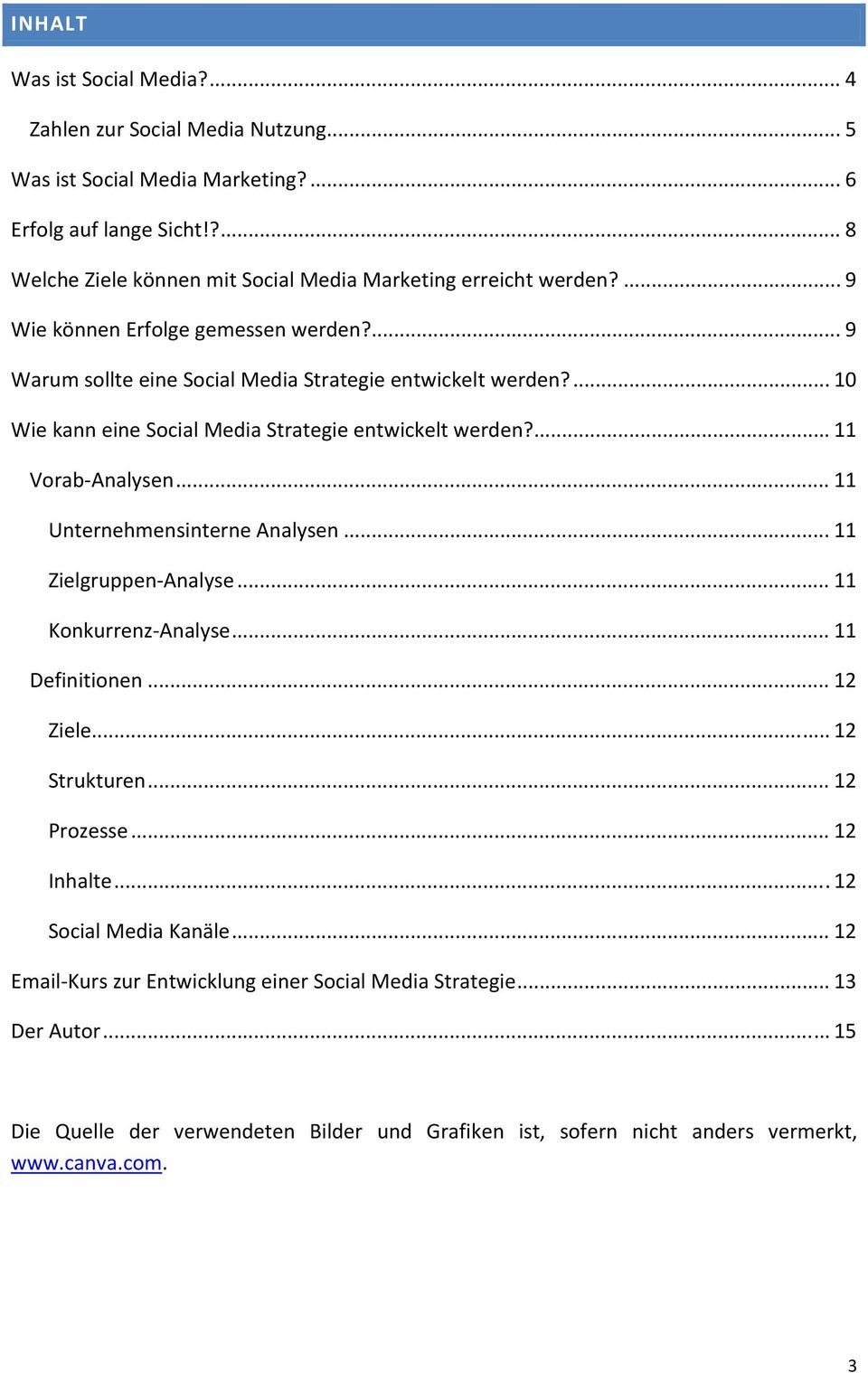 ... 10 Wie kann eine Social Media Strategie entwickelt werden?... 11 Vorab Analysen... 11 Unternehmensinterne Analysen... 11 Zielgruppen Analyse... 11 Konkurrenz Analyse... 11 Definitionen.