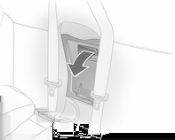 Stauraum 75 Laderaumvergrößerung, TwinTop Durchlademöglichkeit zwischen den hinteren Sitzen Vor dem Aufrichten der Sitzlehne den Sicherheitsgurt zum Schutz vor Beschädigung durch die Gurthalterungen
