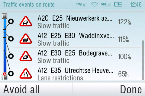 Verkehrsmeldungen Ob der Verkehrsservice verfügbar ist, hängt ab von der Konfigurierung Ihres Produkts. Sygic Mobile Maps 10 Nutzer: Besuchen Sie www.sygic.