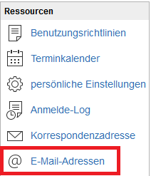 E-Mail-Adresse Adresse auswählen TUM-Kennung Exchange-Mailbox und Weiterleitung Eine TUM-Mail-Adresse (minni.maus@tum.