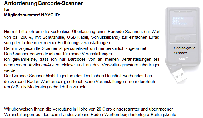 1.3 Barcode-Scanner Der mobile Datensammler Sie haben noch keinen Scanner angefordert?