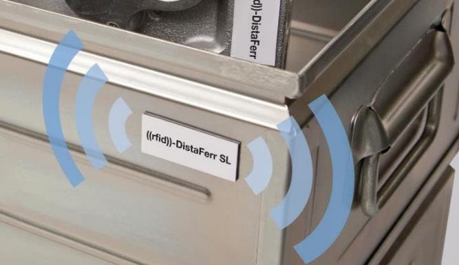 RFID Produktlösungen für Mehrwegtransportbehältnisse Unterschiedliche RFID Labels für Einsatz auf Metallbehältern in