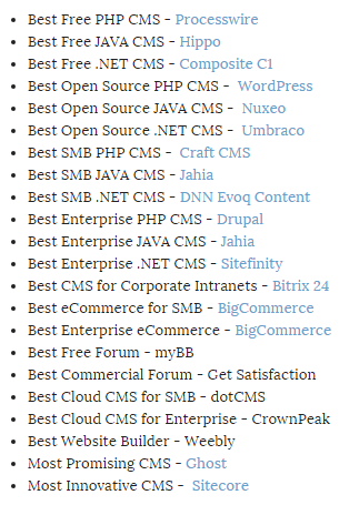 Wer setzt die Open-Source-Trends? Ergebnisse des Open Source Awards 1. Joomla 2. Drupal 3. Plone Relevant im Markt 4. WordPress 5.