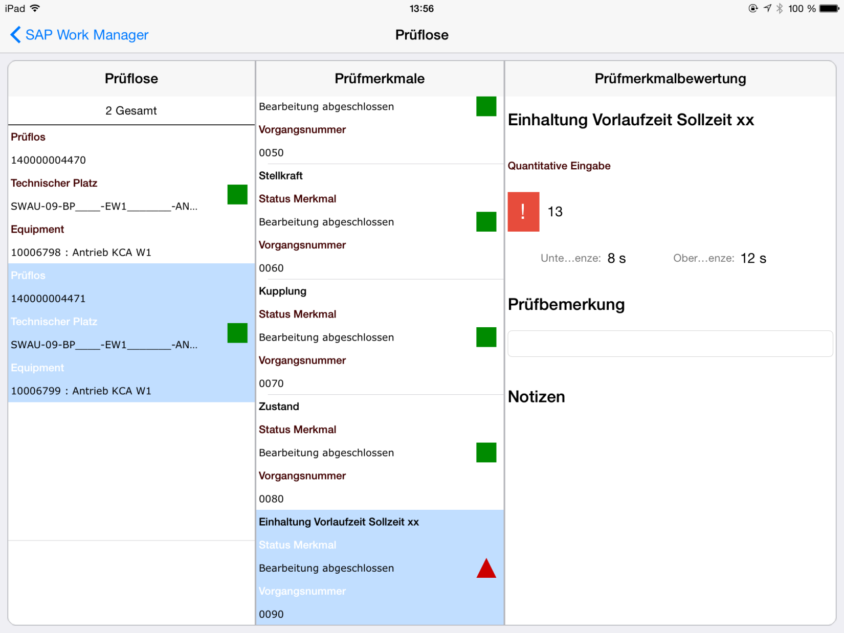 Abbildung der Checklisten mit SAP Work Manager SAP