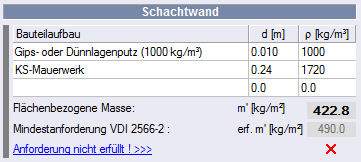 KS-SCHALLSCHUTZRECHNER MANUAL 65 78 6.1.1 Aufzug - Einbausituation Die Bezeichnung der Einbausituation wird in den Projektbaum übernommen.