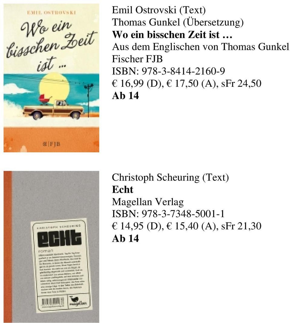 FJB ISBN: 978-3-8414-2160-9 Christoph Scheuring (Text) Echt