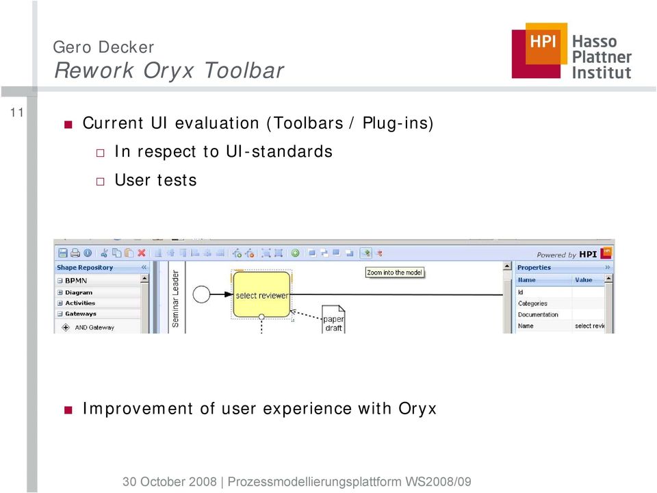 Plug-ins) In respect to UI-standards