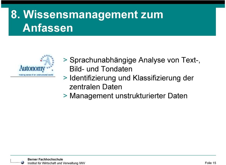 Klassifizierung der zentralen Daten > Management