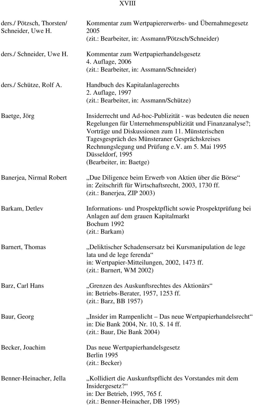 : Bearbeiter, in: Assmann/Schneider) Handbuch des Kapitalanlagerechts 2. Auflage, 1997 (zit.